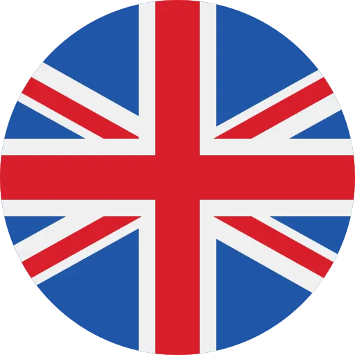 Bandera del Reino Unido compuesta por un fondo azul oscuro y una cruz gruesa de color rojo y blanco